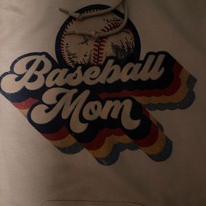 Small BASEBALL MOM hoodie